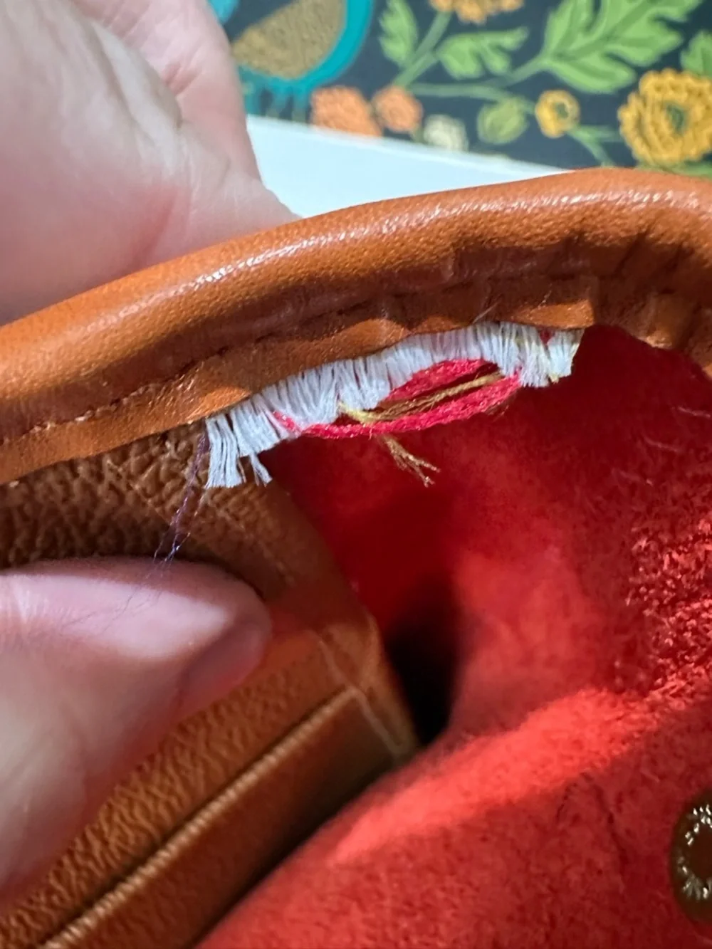 Vintage Dooney Bourke AWL Red Crossbody Bag Duck Logo USA Leather